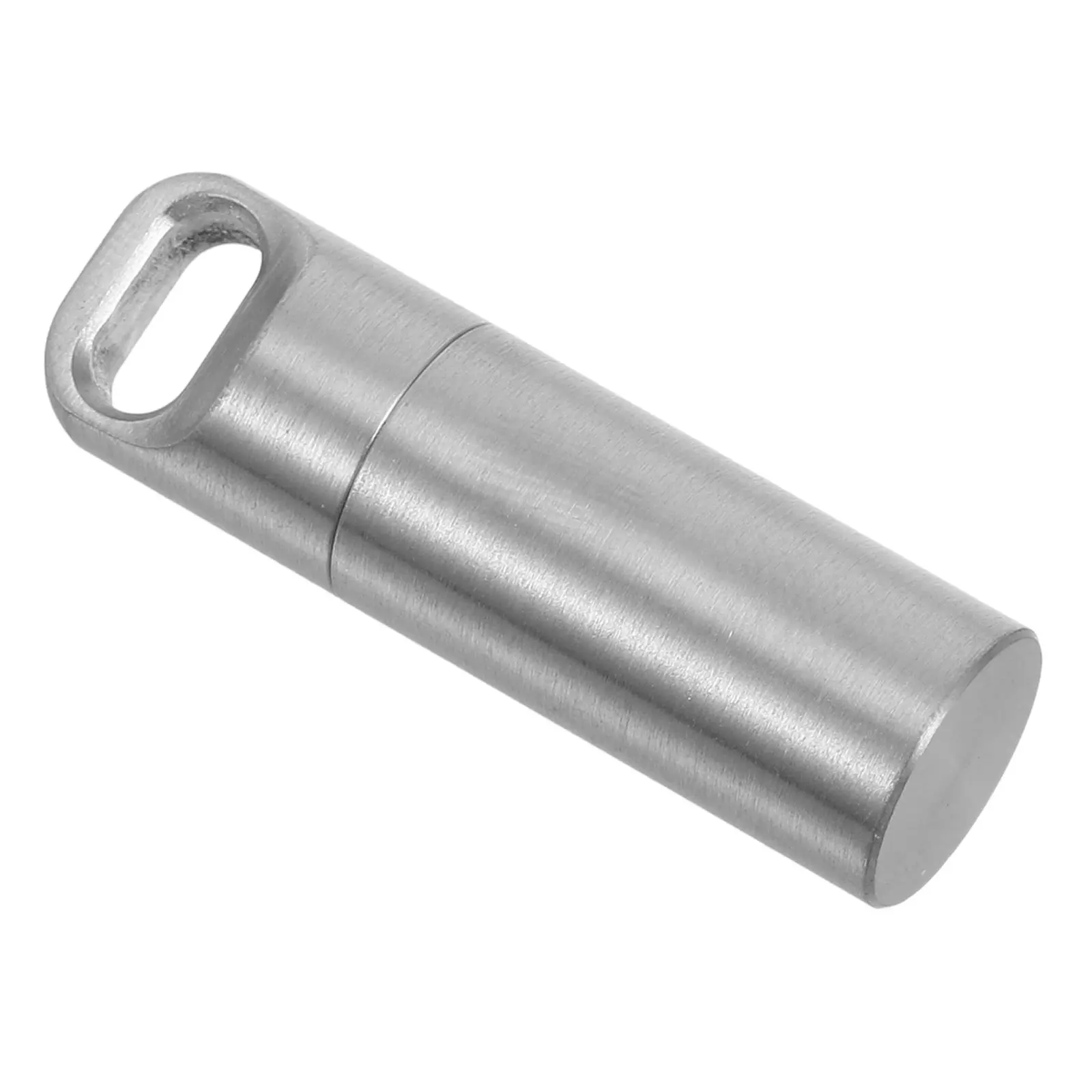 Mini Stainless Steel Pill Bottle Waterproof Seal Small Portable Keychain Pill Holder for Medication Capsules Tablets Daily