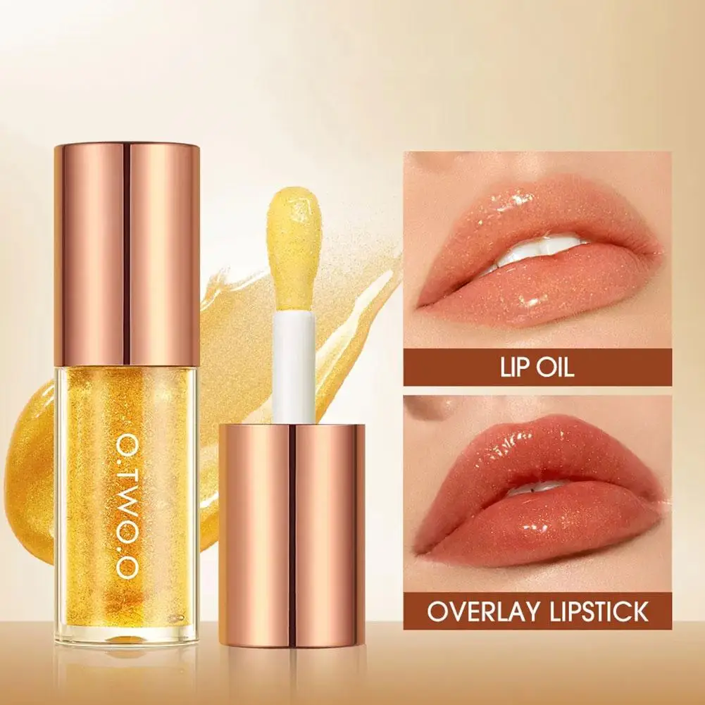 Idratante Lip Oil Gloss Lip Plumper trucco idratante Glitter lucido non appiccicoso Primer tinta balsamo cura Sexy cosmetici per l'acqua F1D4