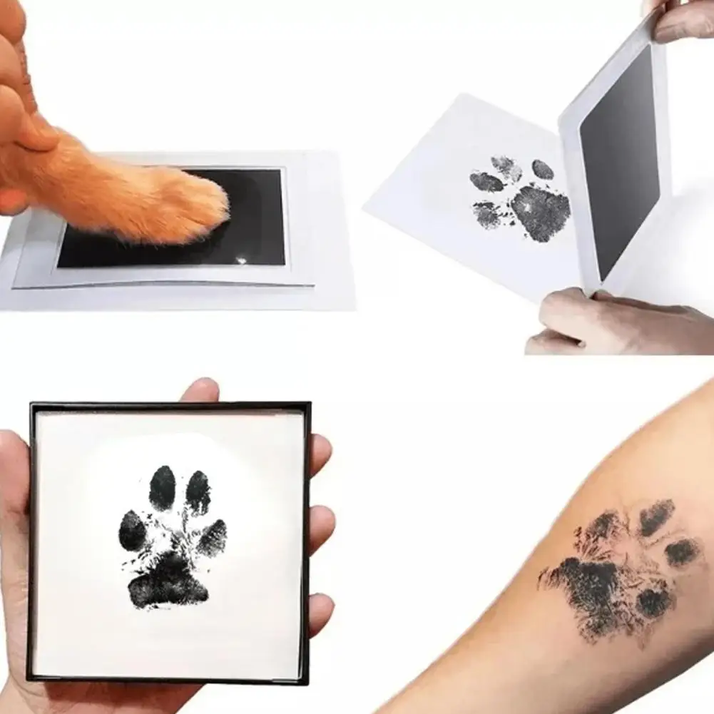 Pet Handprint And Footprint Kit For Dog Cat Handprint Stamp Safe Non-toxic Mess-free Printing DIY Ink Pad For Pets