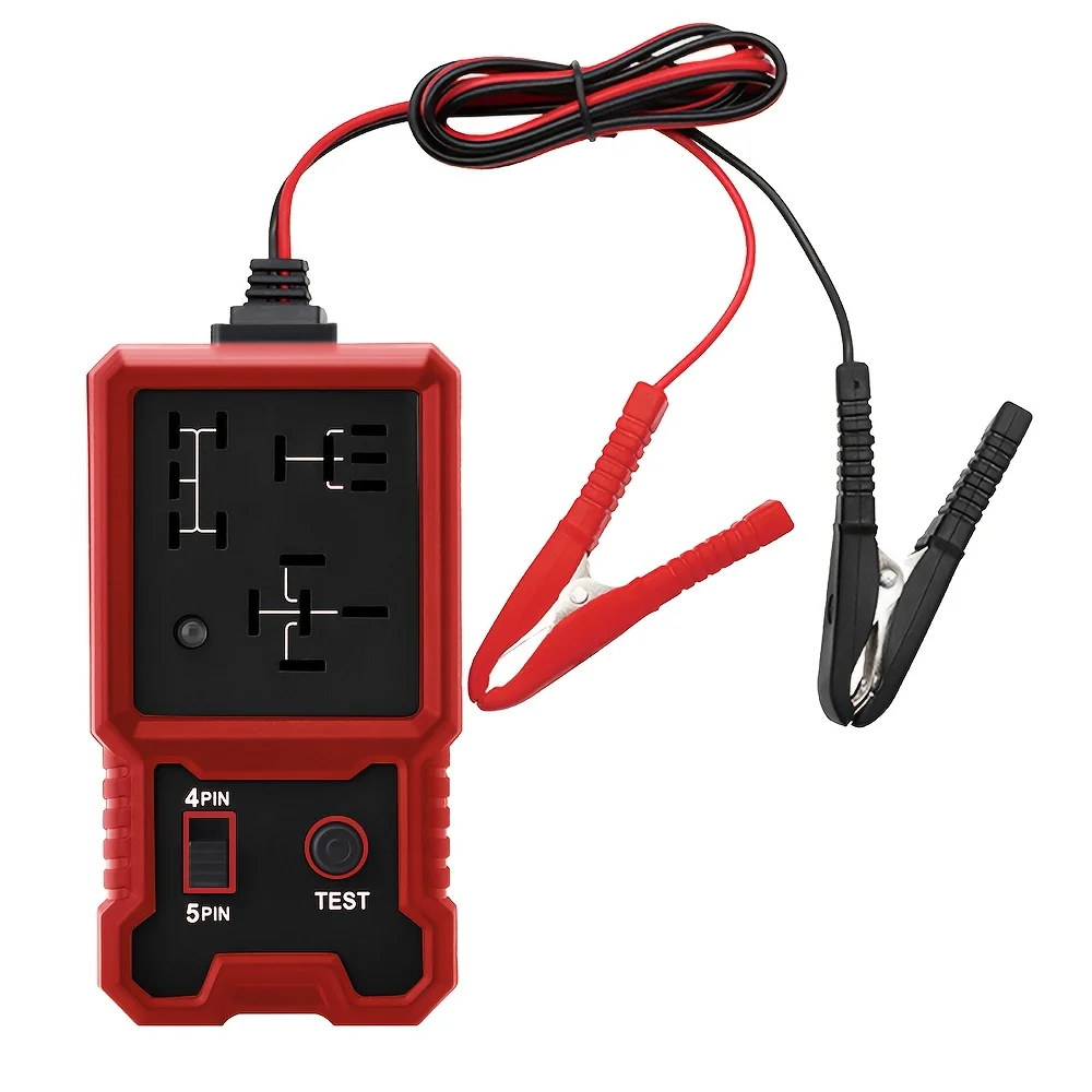 12V Car Relay Tester with Battery Clip - Universal 4/5 Pin Compatibility, Car Diagnostic Tool, Car Repair Kit, Durable and Sturdy, Car Diagnosis | Sturdy Structure | Durable Automotive Tools, Automotive Relay Tester