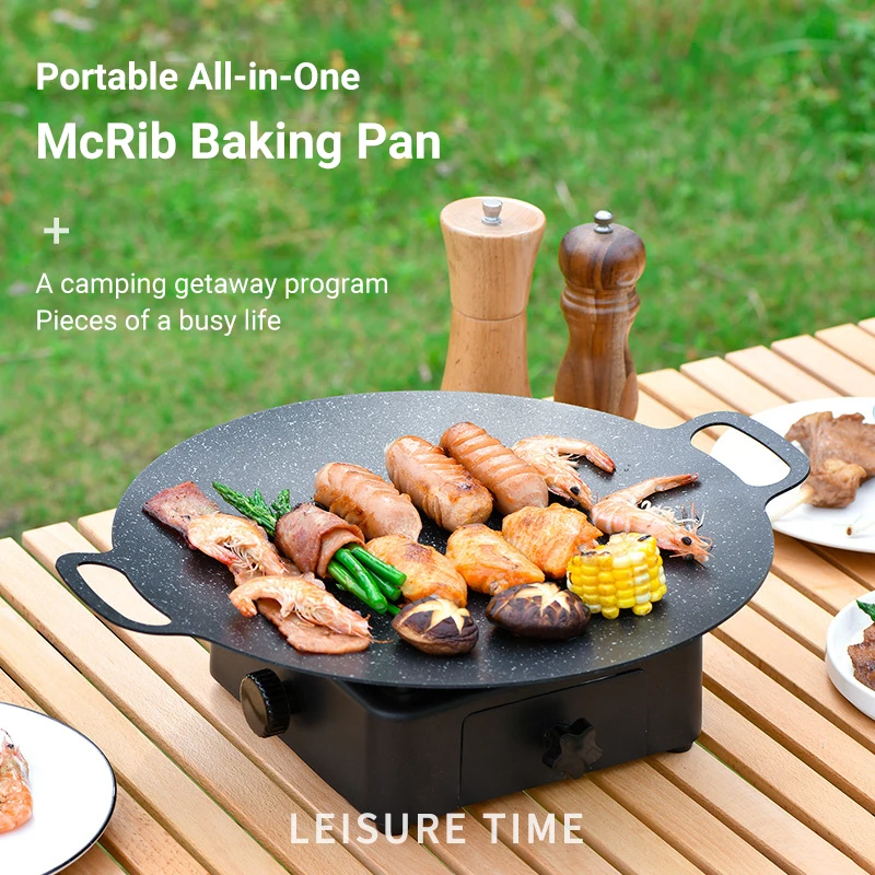 Grill Pan Home Rice Stone Frying Pan Outdoor Camping Grill Pan Korean Style Grill Pan Teppanyaki Grill Pan