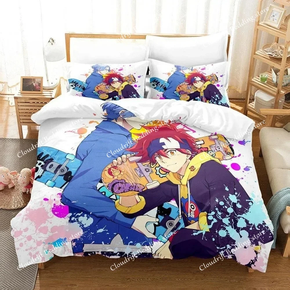 

Модный комплект постельного белья с 3D-принтом в стиле аниме Sk8 The Infinity, размеры: односпальный, полуторный, двуспальный, королевский, для взрослых и детей, для спальни, комплекты пододеяльников