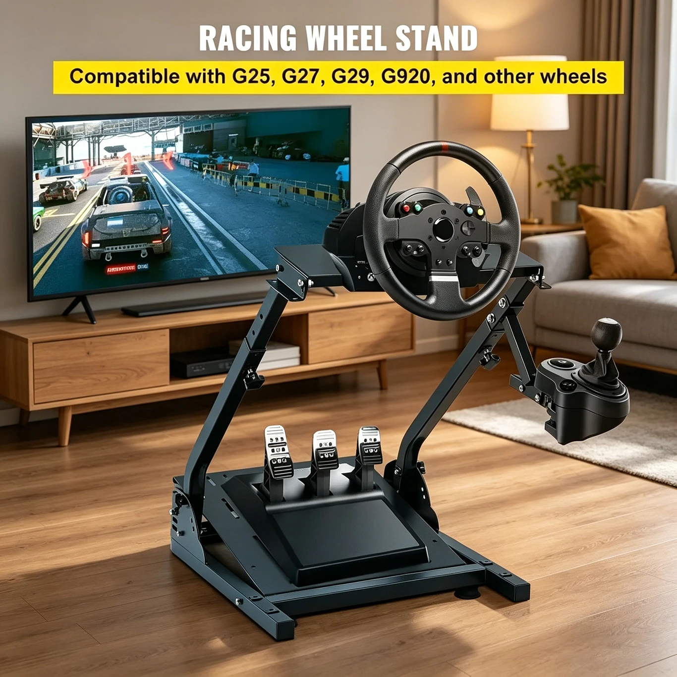 SIHAO Racing Steering Wheel Stand Height Adjustable For Logitech G25 G27 G29 G920 Wheel Stand Gaming Racing Simulator Steering