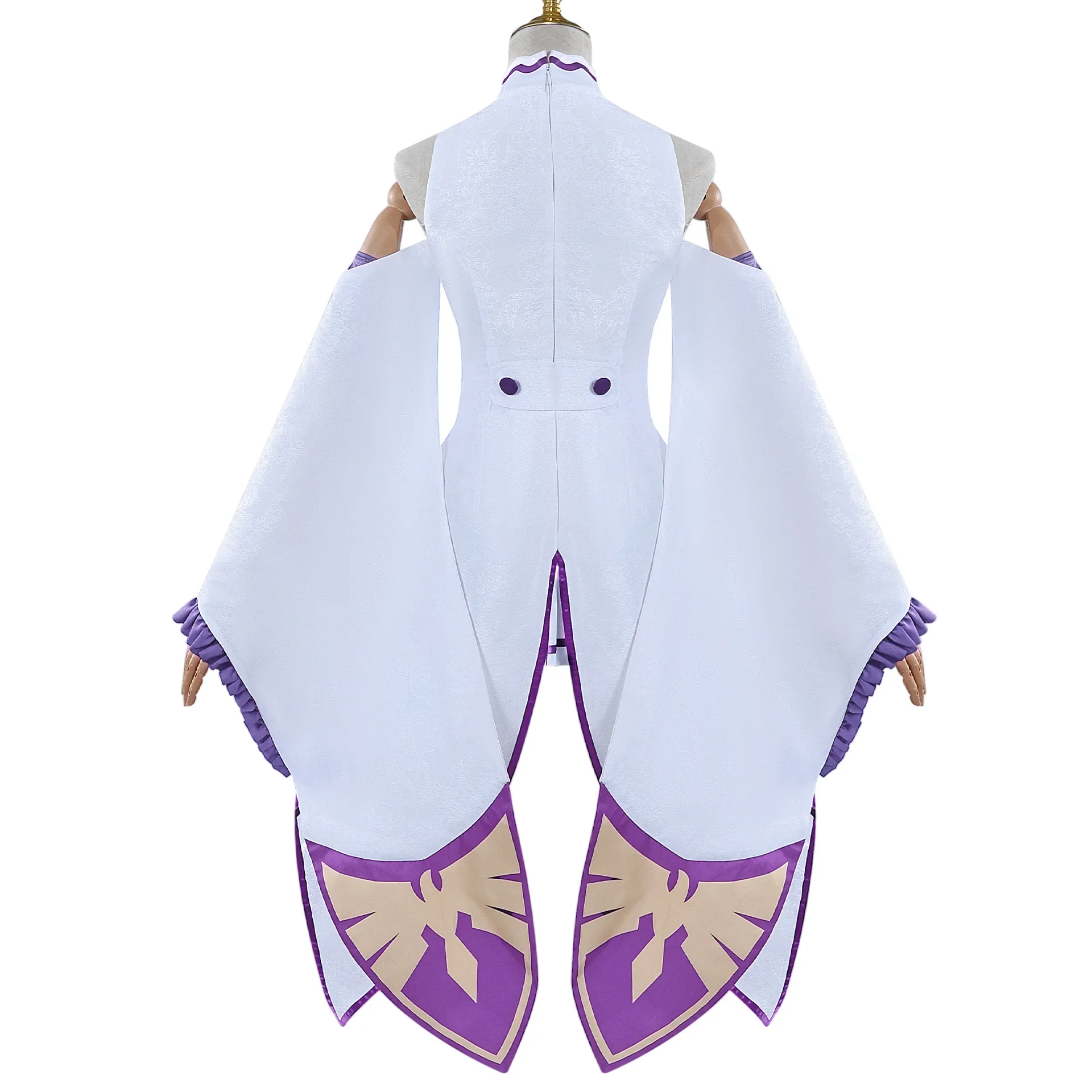 CosplayEmilia Cosplay Costume Anime Re Life In A Different World From Zero Cosplay Dress Wig Fairy Ears Outfits Halloween Party