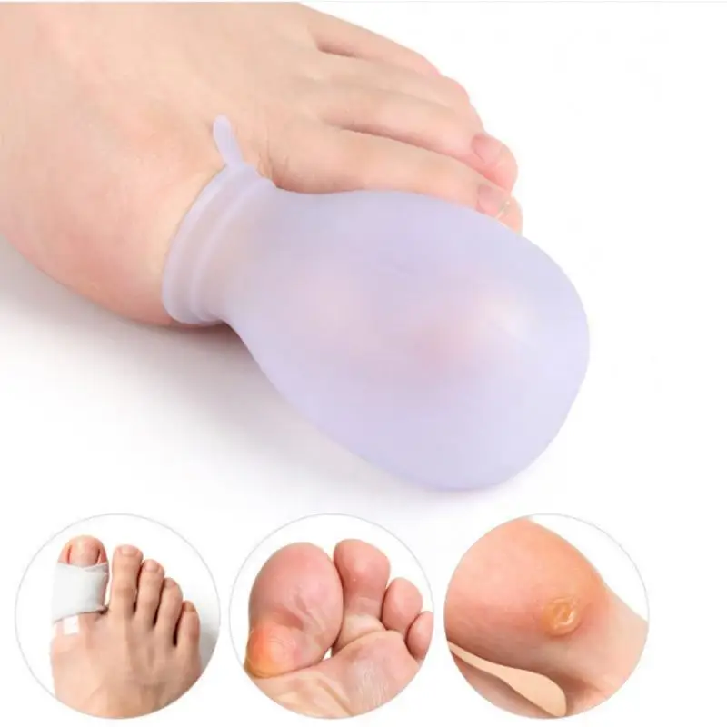 Waterproof Silicone Nail Protectors Soft Flexible Finger Toe Covers for Shower Wound Care Home Use