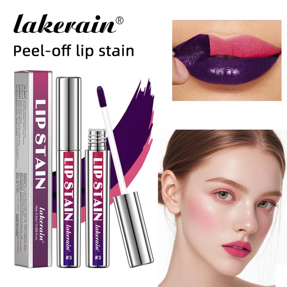 Lip Liner Stain, Peel Off Lip Liner & Lip Gloss, Long Lasting Waterproof Matte Color and Glossy Shine, Transfer-Proof Lip Makeup