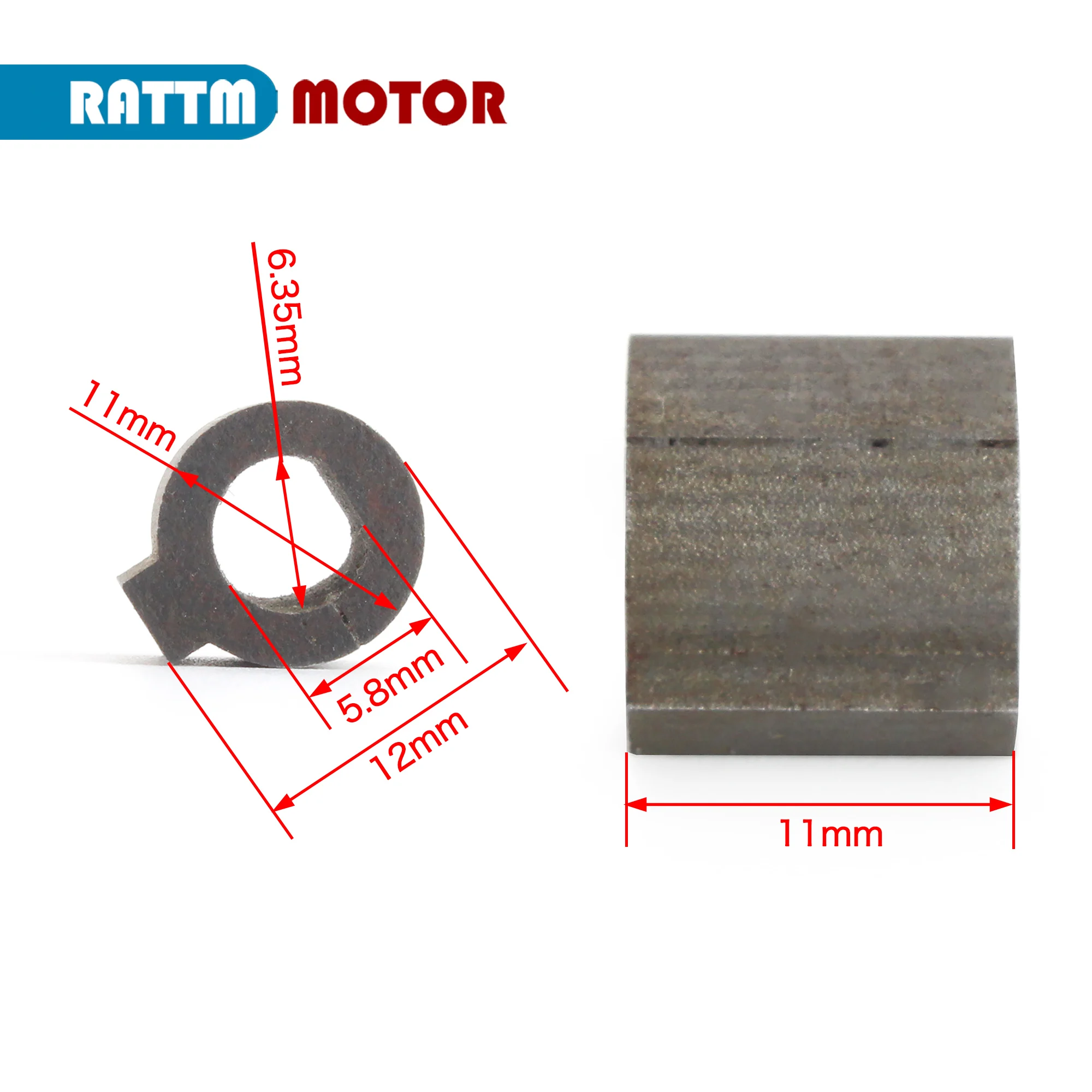 Afbeelding 6: 6.35*11mm 8*11mm Asbus Adapter voor NMRV030 Reducer Wormwiel Hoge Koppel Versnellingsbak Reducer Verhouding Voor NEMA23 Stappenmotor