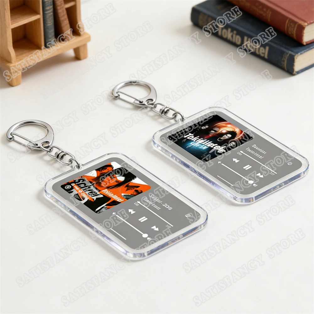 Tokio Hotel Music Keychains for Women Accessories Bag Automatic Schrei Monsoon Tom Bill Kaulitz Songs Keying Jewelry Fans Gifts