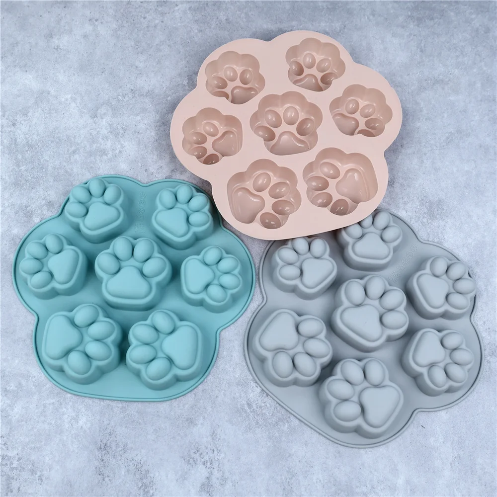 Cat Footprint Silicone Mold Cake Moulds Cookie Cutter Fondant DIY Cat Paw Silicone Bakeware Molds Baking Accessories