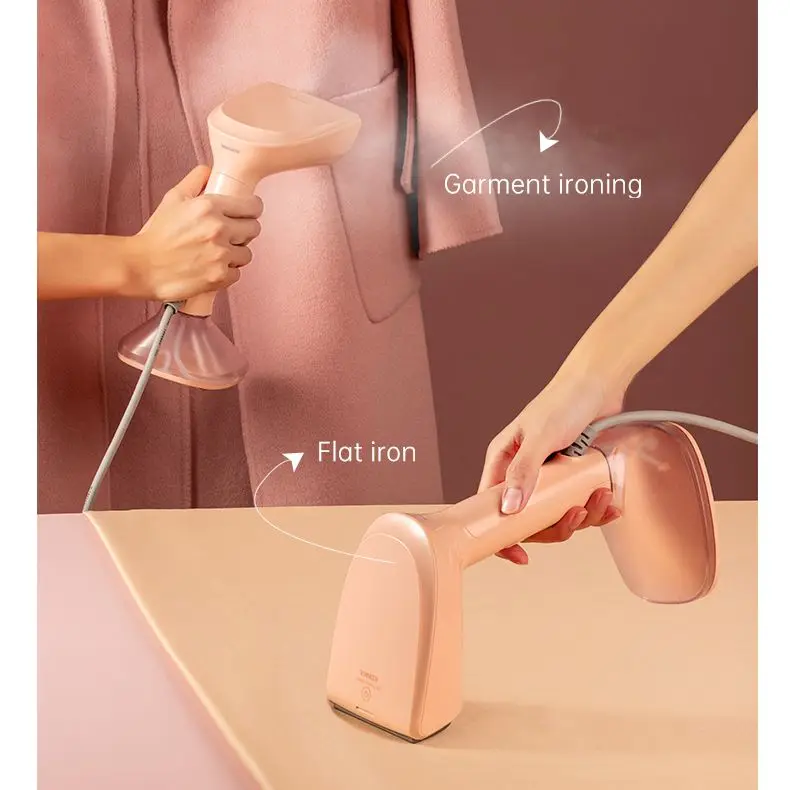 家庭用ハンドヘルド衣類スチーマー,1500W,300ml,水タンク,高速加熱,ウェット