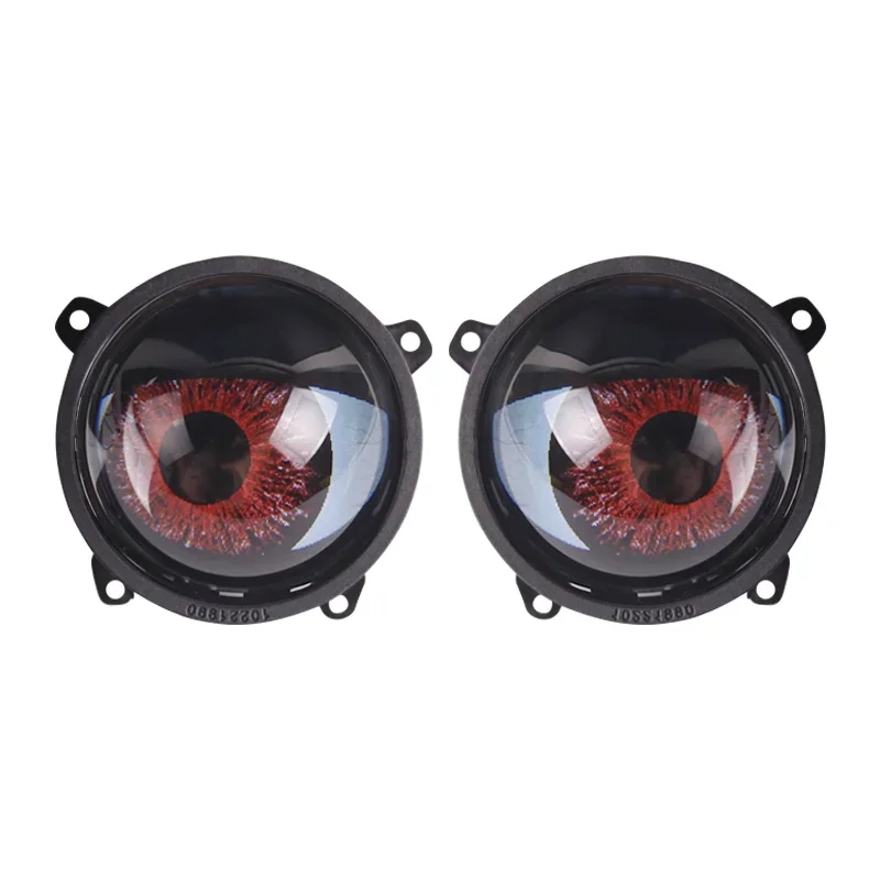 SANVI 2.5 Inch Headlight Lens Dynamic Demon Eyes Universal for Car Mototorcycle with WIFI Control Animation Modes Auto Accessory