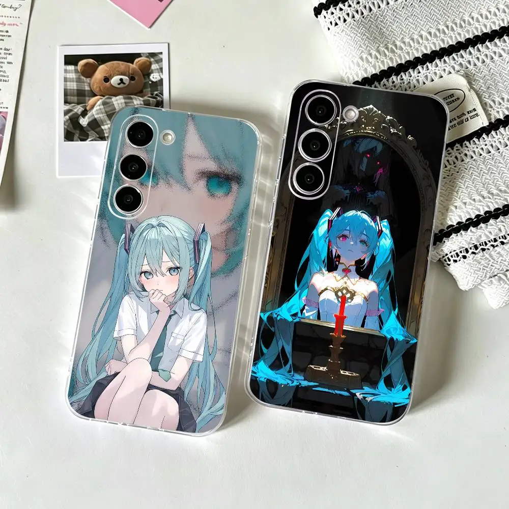 

Anime H-Hatsune Miku Phone Case For SamsungA10,12,20,21S,30,31,40,50,51,52,70,71 Transparent Cover