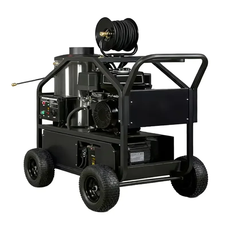 14HP Hot Water High Pressure Washer 4000PSI Synchronous Engine Pump Keep Stable Pressure and Heat Output