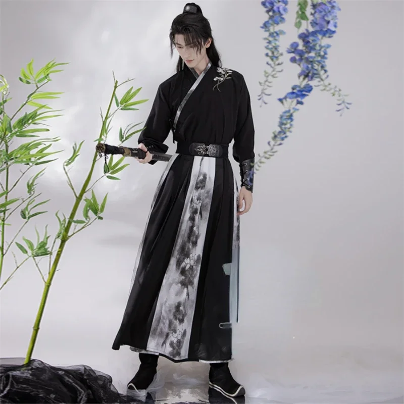 Traditional Chinese Clothing Hanfu Dress Male Swordsman Folk Dress Ancient Han Dynasty Oriental Dance Costumes Halloween Outfits