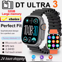 New DT Ultra 3 Pro Google map NFC Smart Watch 32G Memory Music Video NFC Bluetooth Call Waterproof Smart Watch For Android iOS