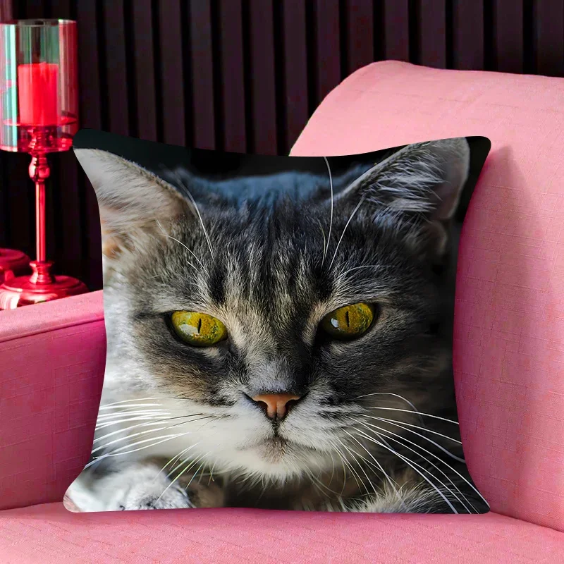 Pillow Cover iving room car restaurant deck chair Dakimakura cat Luxury 40x40cm Throw Pillows Square Home decor Pillowcase