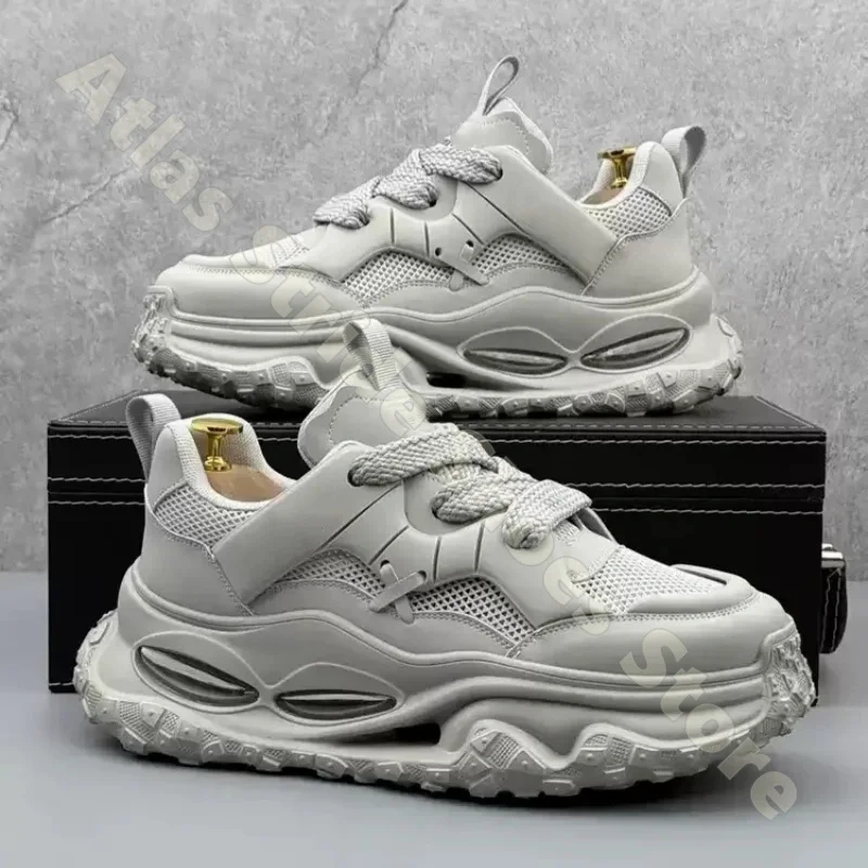 

Mesh Platform Sneakers Air Cushion Non Slip Comfortable Cushioned Supportive Lightweight Breathable Casual Streetwear Shoes