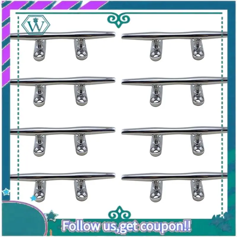 

AA92-5-дюймовая планка из нержавеющей стали для лодочной палубы с открытым основанием, швартовочная планка для морской яхты, прочная веревочная планка для палубы корабля