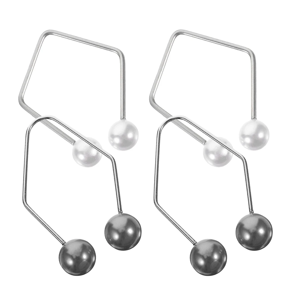 

4pcs 2 Pairs Silver Black Facial Dimple Maker Trainer Cheeks Effective Exercises Muscles Safe Materials Comfortable Fit