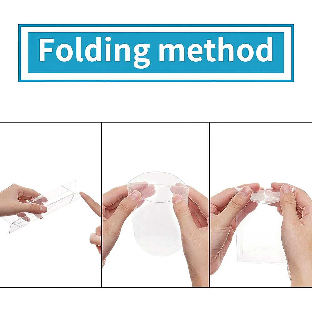 صندوق هدايا وسادة بلاستيكية لحلوى الحلوى لحفلات الزفاف صندوق تعبئة استحمام الطفل واضح 17.1x9.05x0.05 سنتيمتر الصندوق: 14x8.2x3 سنتيمتر #3