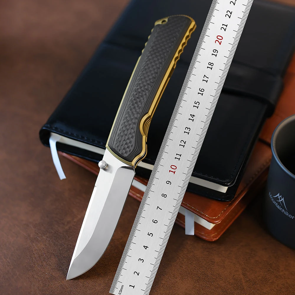 

VG10 Steel Folding Knife Carbon Alloy+Carbon Fiber Handle Fruit Knife Boutique Men's Gift Outdoor Camping Fishing Self Defense