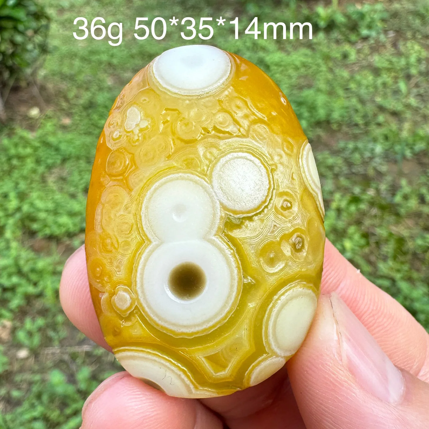 Agate brune naturelle Alxa Gobi oeil roche minérale spécimen énergie cristal Chakra Reiki pierre de guérison décor de jardin HH1-35