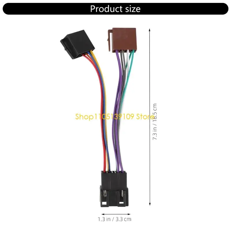 Easy Installation Universal Stereo Female Cable Adapter with Shockproof ABS Construction for Vehicle Audios Upgrade