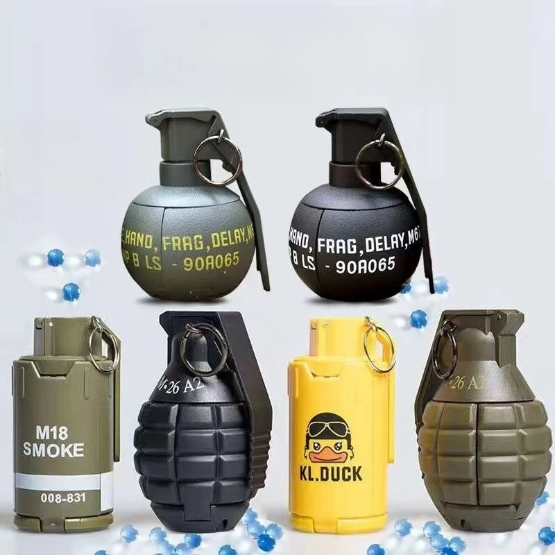 مسدس رمي السهام 1/2 قطعة M18 لعبة قنبلة يدوية، قنبلة يدوية تكتيكية نموذج قنبلة دخان لعبة بلاستيكية-نموذج قنبلة يدوية خارجية.