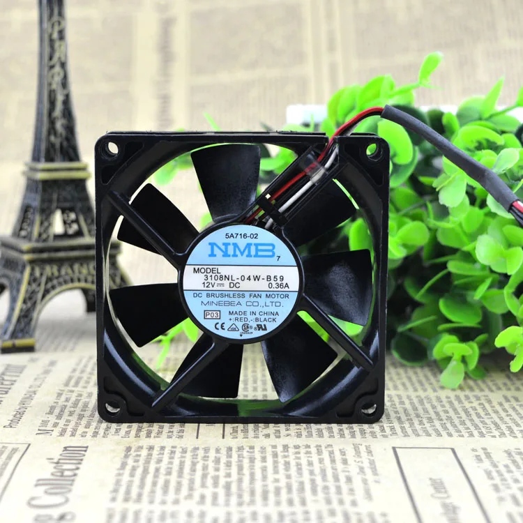 NEW ORIGINAL 3108NL-04W-B59 12V 0.36A 8020 80*80*20 mm COOLING FAN