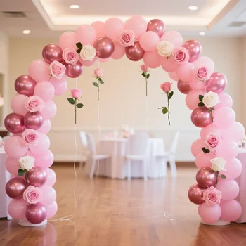 50個金屬玫瑰金亮粉色氣球,適用於婚禮裝飾、生日派對裝飾、週年紀念裝飾、畢業典禮裝飾、節日裝飾 10 最佳銷售 畢業裝飾 - №4