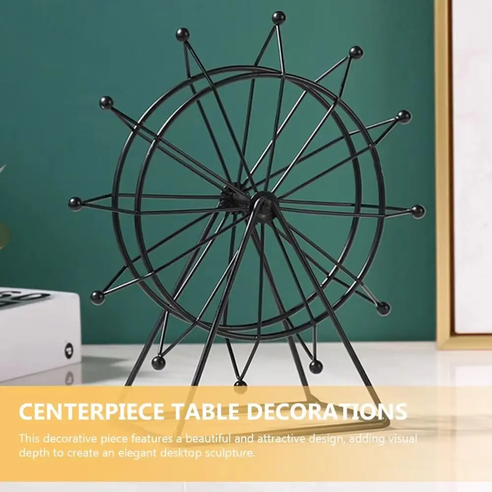 Iron Ferris Wheel Model Collectible Display Retro Ferris Wheel Ornaments Crafts DIY Ferris Wheel Table Decorations Children Toys