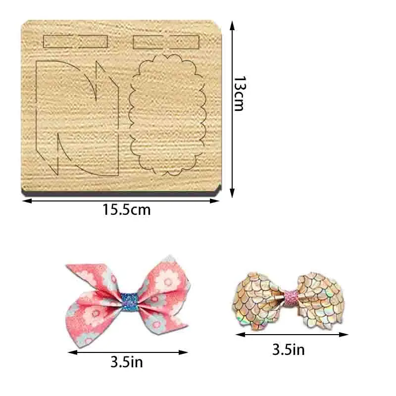

SIZZIXDIES 1piece 3.5-inch single-layer bow hairpin wooden cutting dies suitable for most machines