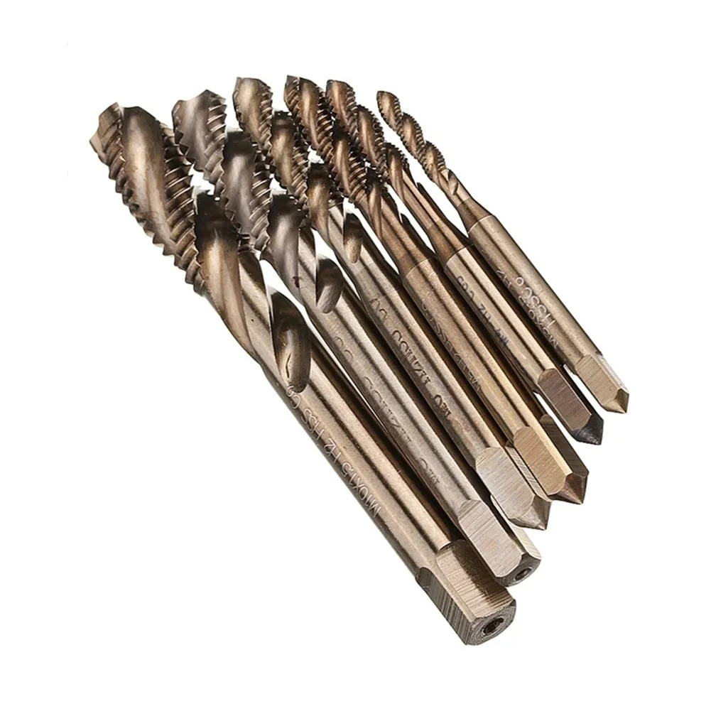 Cobalt/ Screw Thread Tap Drill Bits M3/- M10/ For M35 Machine Spiral Flute Screw Tap Metric Right Hand Thread Hand Repair Tools