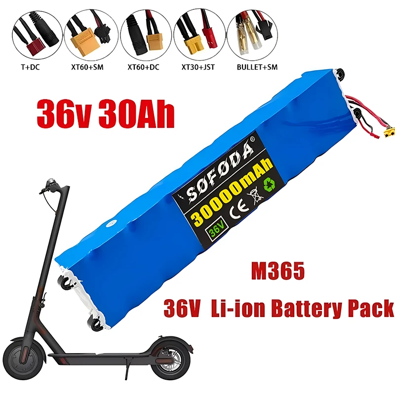 

10S3P 36V 30000mAh 36v Electric Scooter Battery Pack 18650 Lithium M365 Electric Scooter 36v Battery Scooter