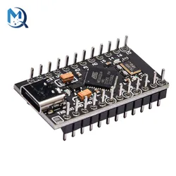 MINI USB tipo C Pro Micro para Arduino ATmega32U4, módulo de 5V/16MHz con cabezal de Pin de 2 filas para placa de interfaz Usb Leonardo