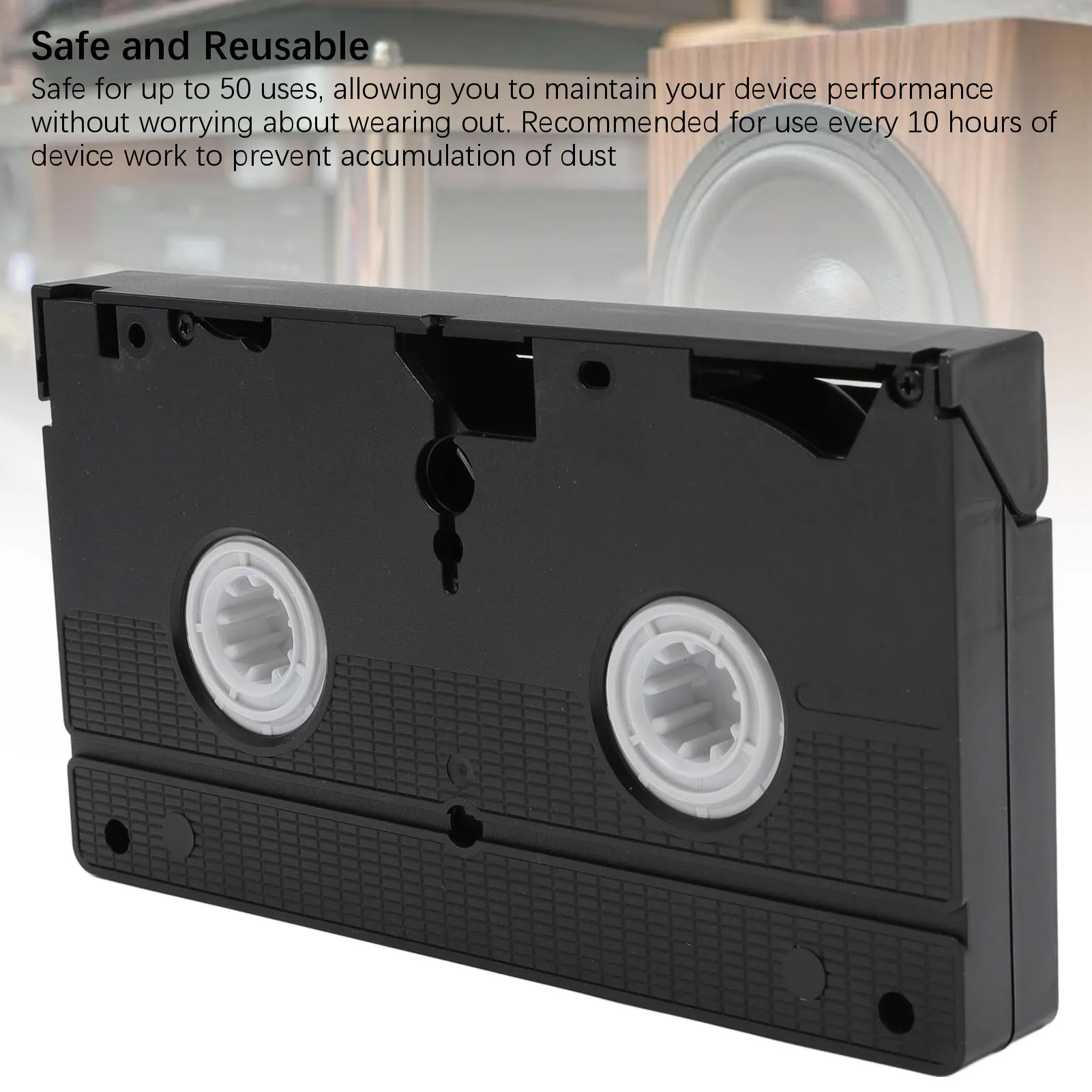 منظف الرأس VCR VHS، أداة تنظيف الرأس لمشغل الفيديو القابل لإعادة الاستخدام، تقنية جافة، لا يتطلب سائل، منظف رأس VHS، منظف رأس VCR