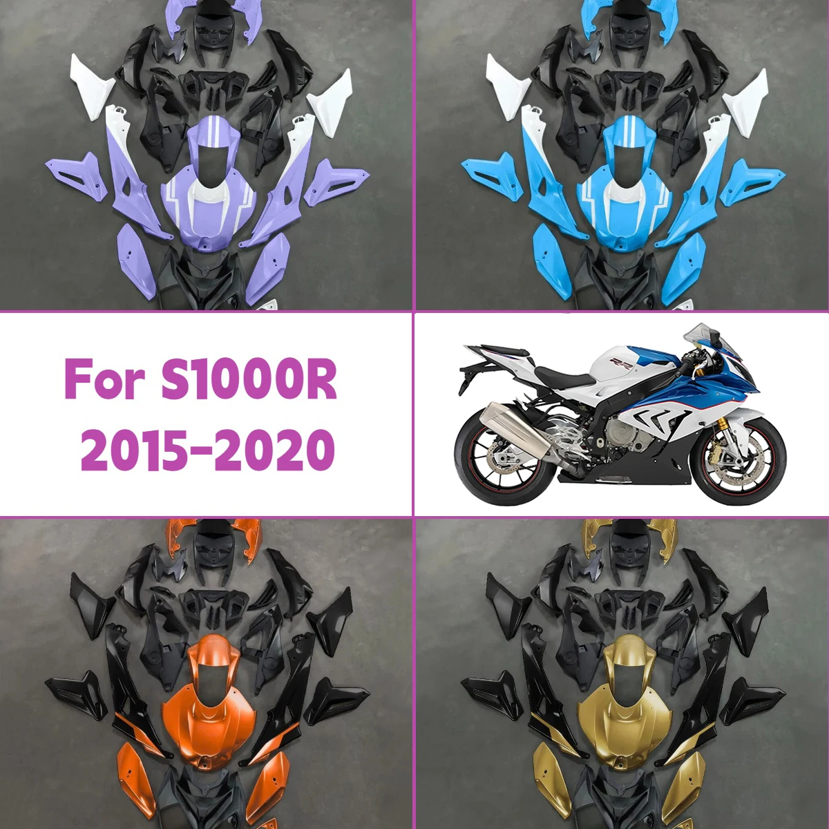 

Новый комплект обтекателей для BMW S1000R 2015-2020: инжекционные обтекатели, кастомные аксессуары, новый стиль