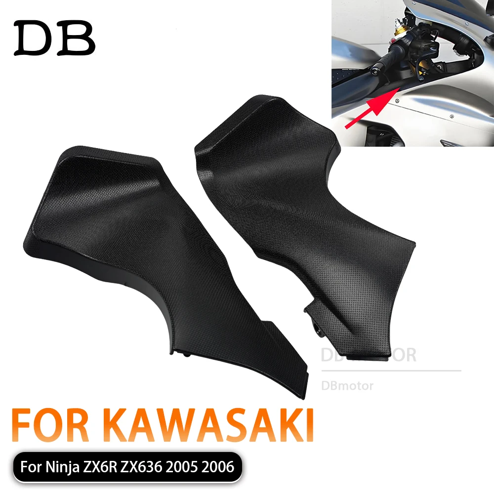 

Black ABS Plastic Air Duct Cover Fairing Cowl For Kawasaki NINJA Ninja ZX6R ZX 6R ZX636 ZX 636 2005 2006 Motorcycle Accessories