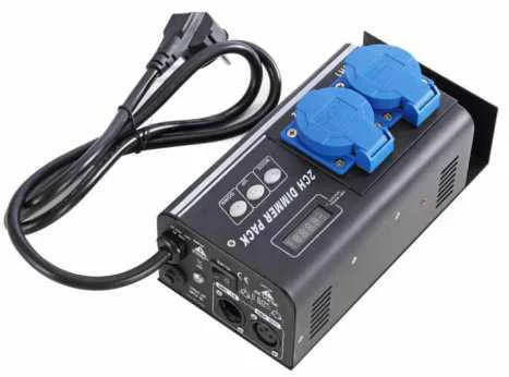 2 channel digital  dmx dimmer pack 3 pin male XLR ssocket for DMX input