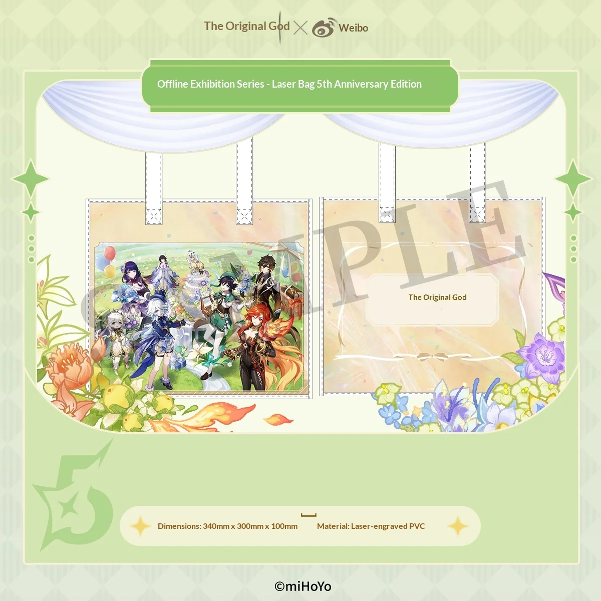 

[Genuine Pre-sale]Genshin Impact × Weibo 5th Anniversary Laser Bag Offline Exhibition Series Zhongli Hu Tao Limited Shoulder Bag