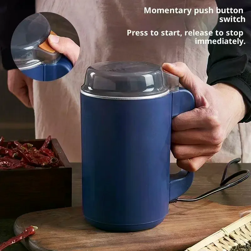 Portable Coffee Grinder Food Grinder 500ML 8 Blades Multipurpose Fine Grinder Crusher Pepper Grinder