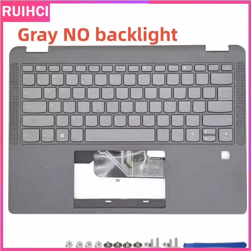 New Palmrest Upper Case With US Einglish Backlit Keyboard For Lenovo Ideapad Flex 5-14ABR8 Flex 5-14ALC7 Flex5-14IAU7 5CB1K20715