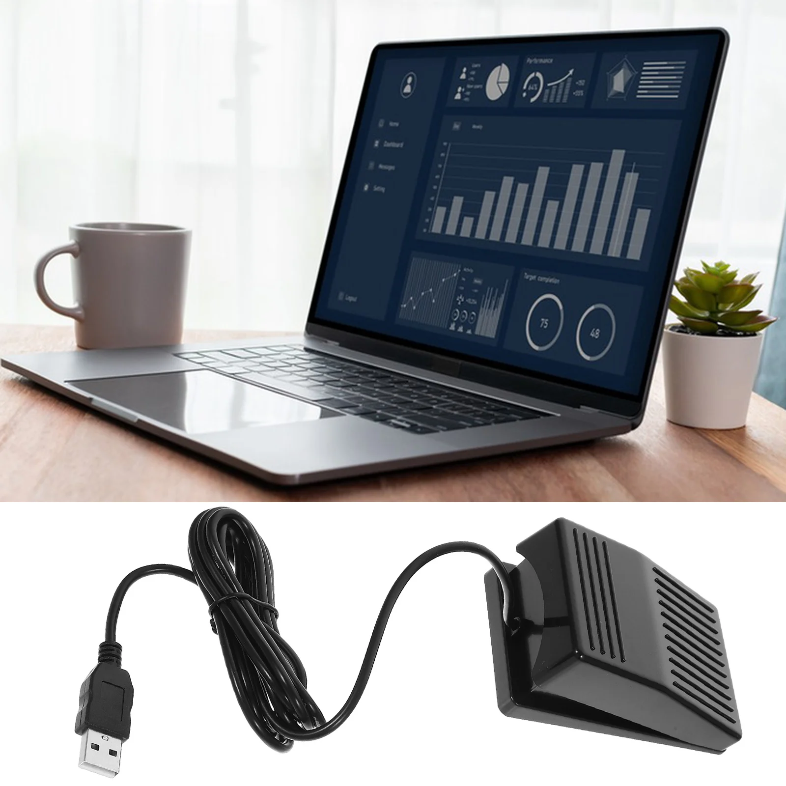 

Foot Switch Pedal Usb Pedals Non-slip Footswitch Button Plastic Momentary Single