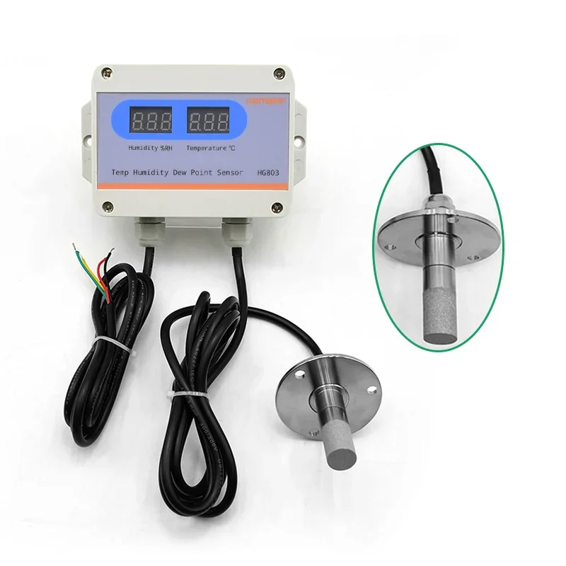 HG803 flange Stainless steel split probe RS485 Workshop digital temperature and humidity sensor meter transmitter