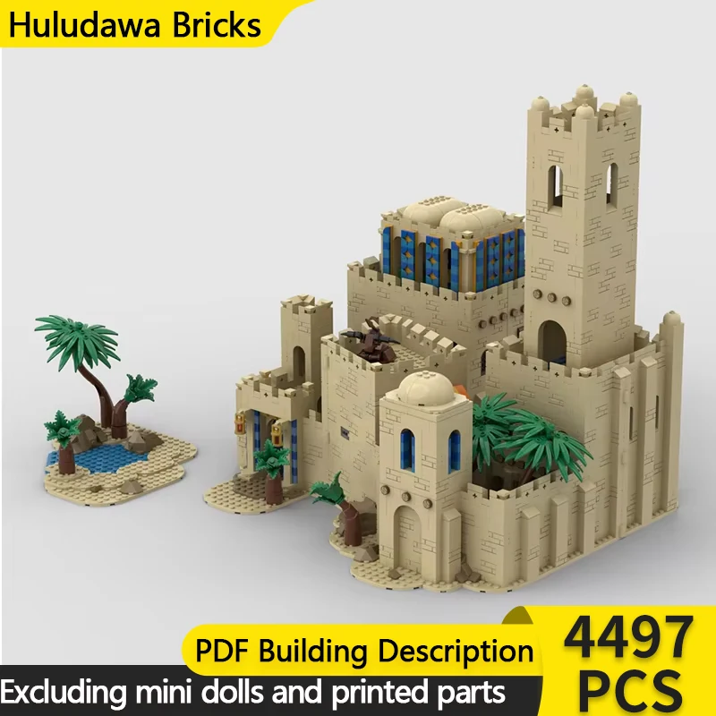 Medieval Street View Model MOC Building Brick Oasis Fort Desert Castle Modular Technolog Gift Holiday Assemble Children Toy Suit