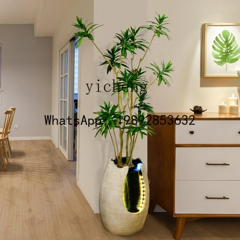 BJ   decoration circulating water fountain bonsai office floor Nordic humidifier ornament