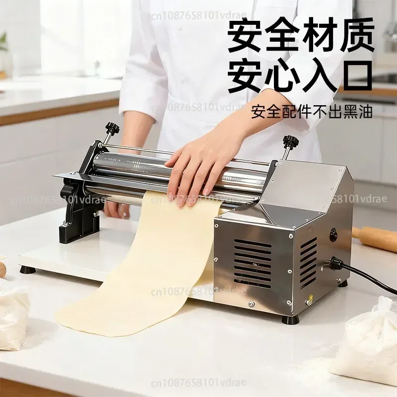 Electric Noodle Press Pizza Forming Machine Commercial Automatic Stainless Steel 304 Pizza Noodle Press Adjustable