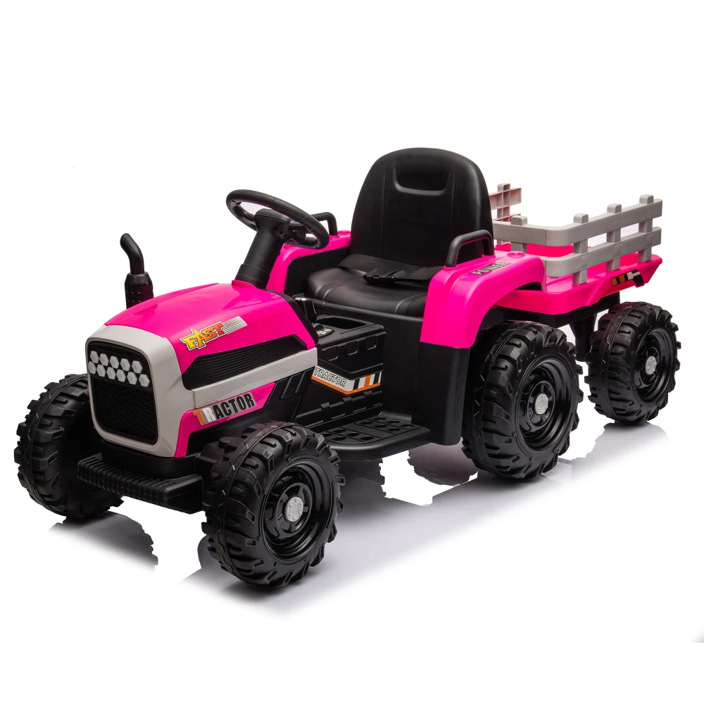 トラクターUTV 24Vバッテリー駆動電動トラクター2WD電動カー（子供用）3段階速度調整可能（3歳以上）