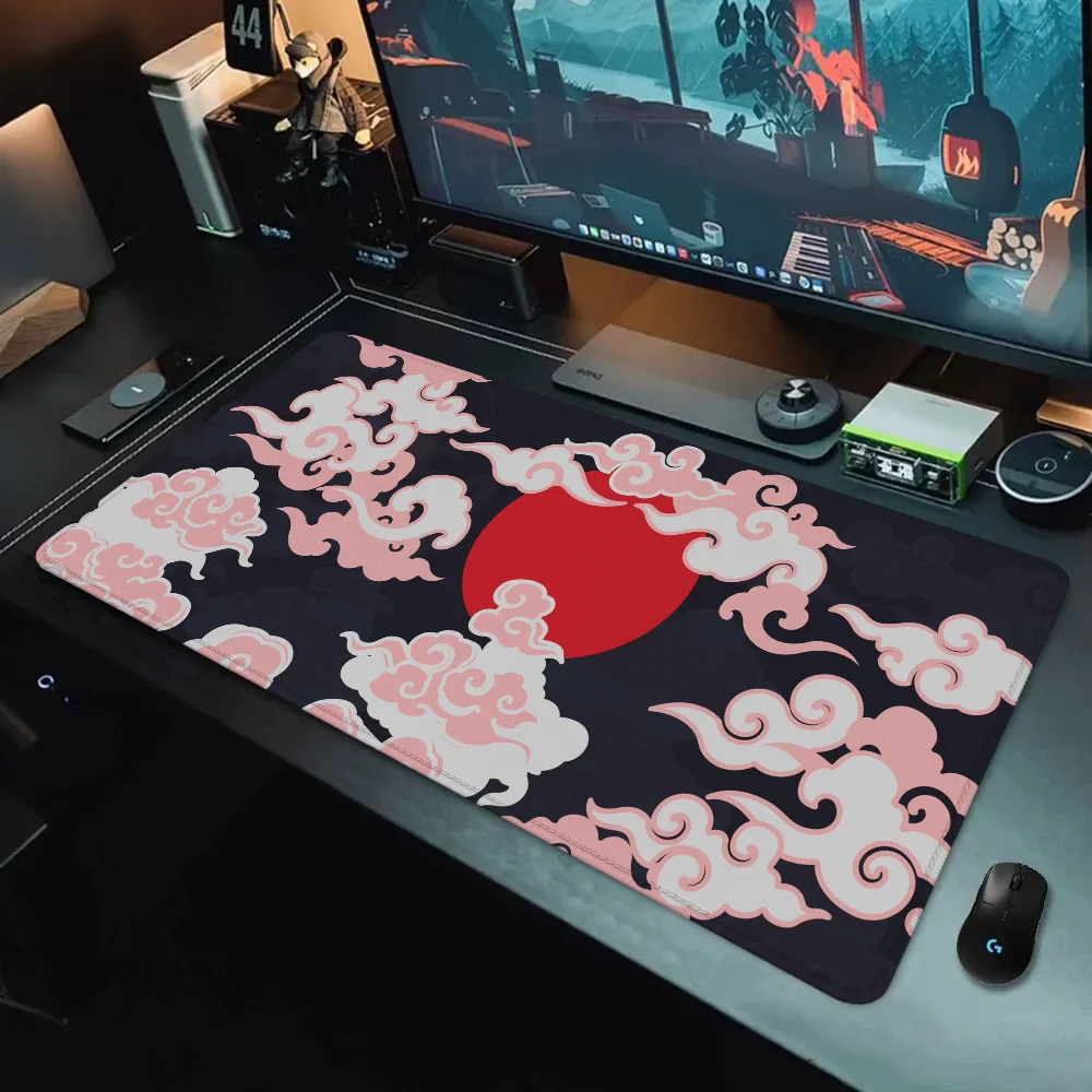 Kitsune Gaming Mouse Pad Anime Pc Gaming Setup Accessories Computer Table Gamer Desk Mat Mousepad Gamer 900x400 Large Mats Xxl