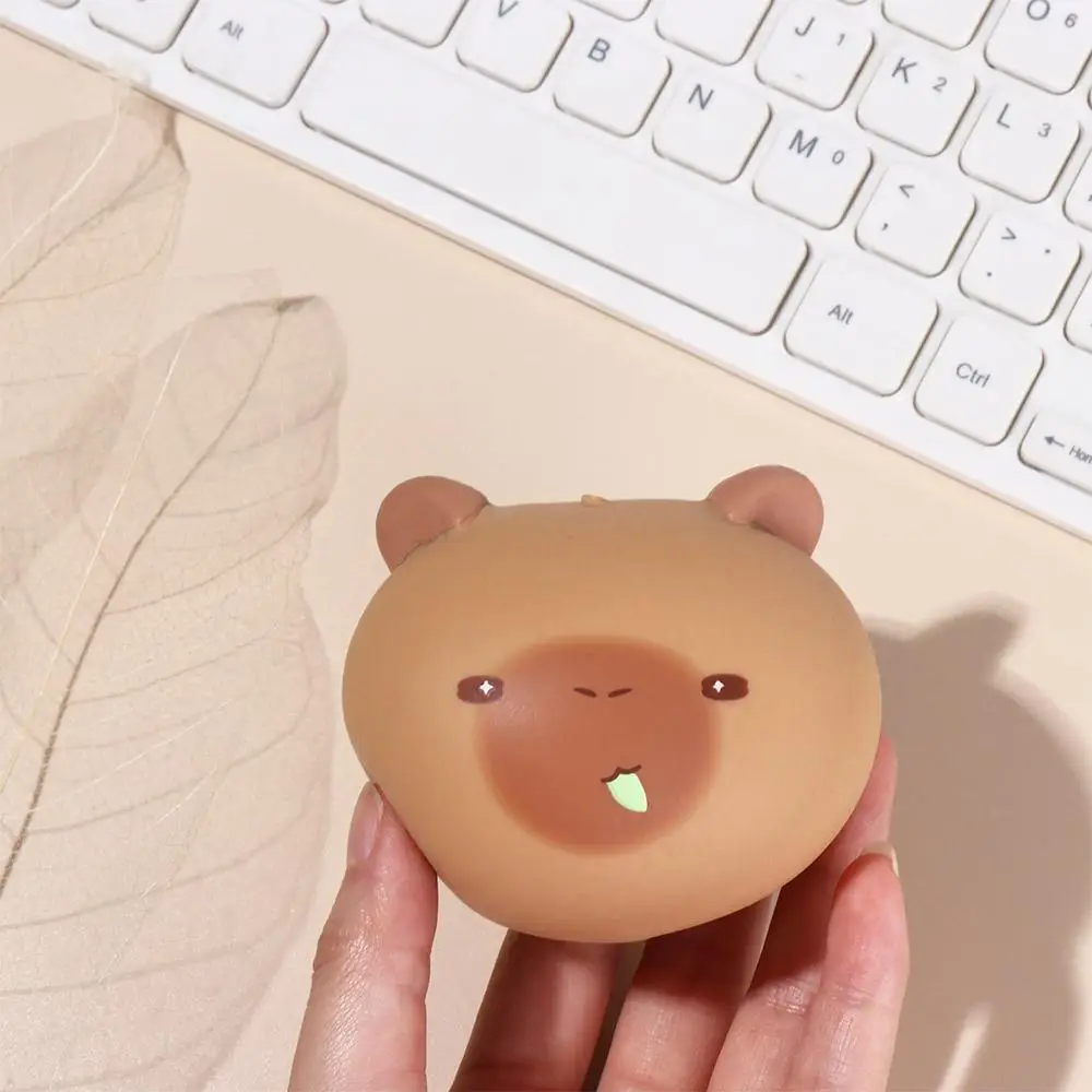 TPR Capybara Shape Squeeze Toys Pinch Kneading Squeeze Ball Capybara Slow Rebound Toy Soft Comfortable Mini Capybara Mochi Toy